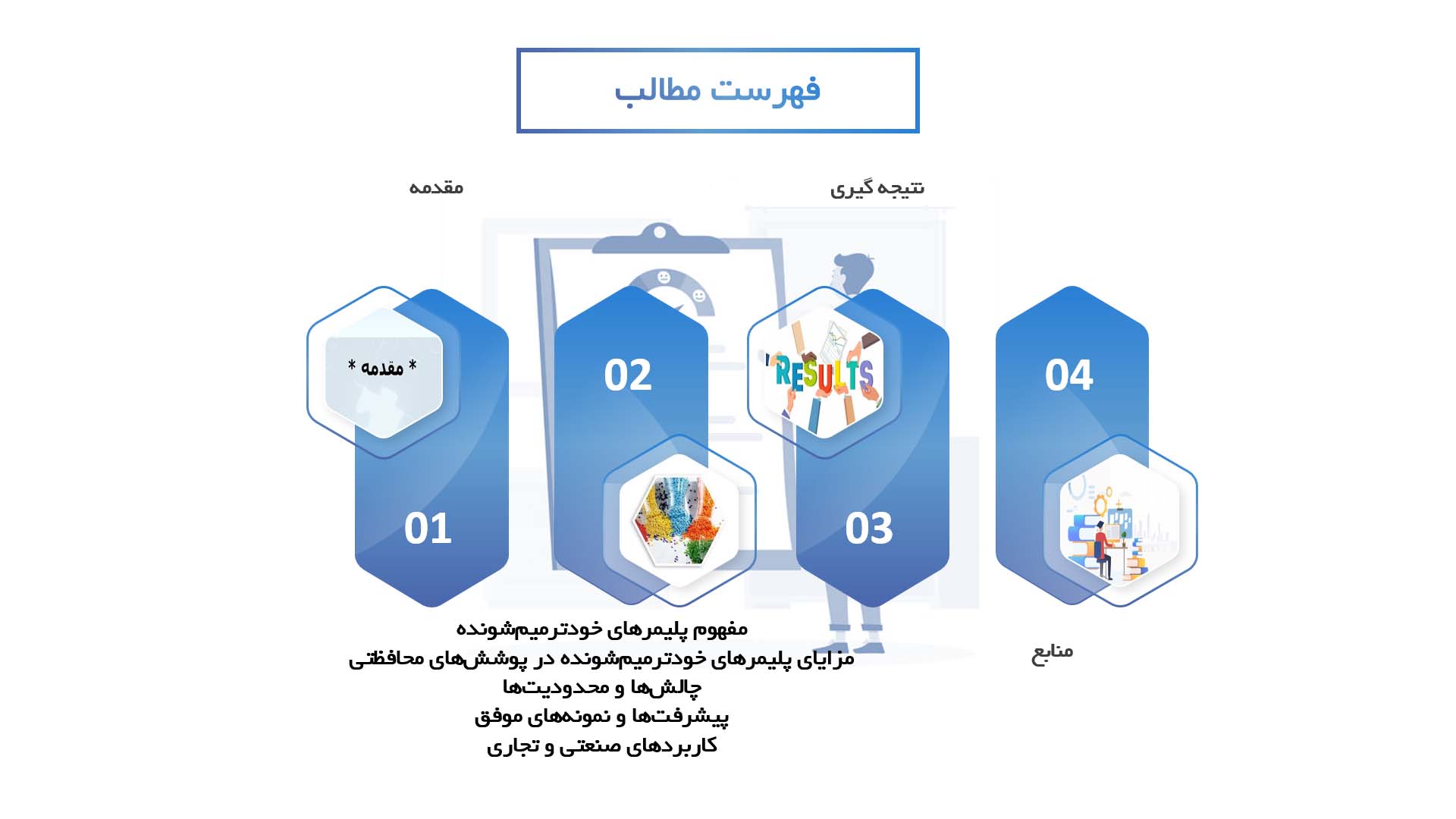 پاورپوینت در مورد توسعه پلیمرهای خودترمیم‌شونده برای استفاده در پوشش‌های محافظتی